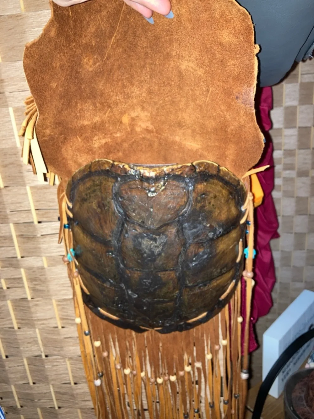Turtle Shell Made In Cherokee Real Leather And Shell - Picture 2 of 2